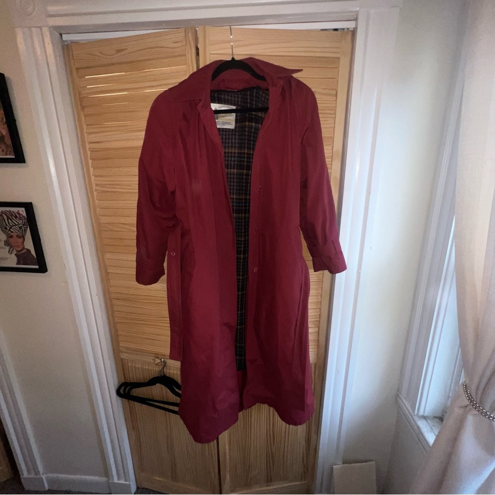 Red London Fog Rain Jacket